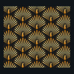 Art deco golden peacock pattern poster<br><div class="desc">Vintage illustration of golden peacock in black background seamless pattern in art deco style Golden Peacock Art Deco: Glamour in Every Feather! Embark on a journey to the art deco era with a golden peacock seamless pattern. Gatsby-inspired elegance. gatsby, seamless, background, peacock, feather, gold, fan, illustration, deco, pattern, geometric, abstract,...</div>