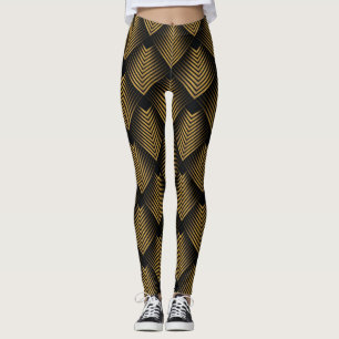 Art Deco: Golden Squares, Corner Wallpaper. Leggings