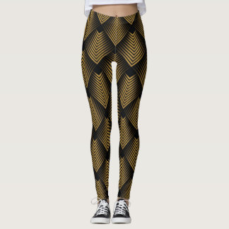 Art Deco: Golden Squares, Corner Wallpaper. Leggings