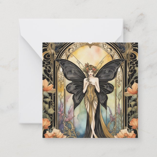 Art Deco Gothic Fairy Card (Front)