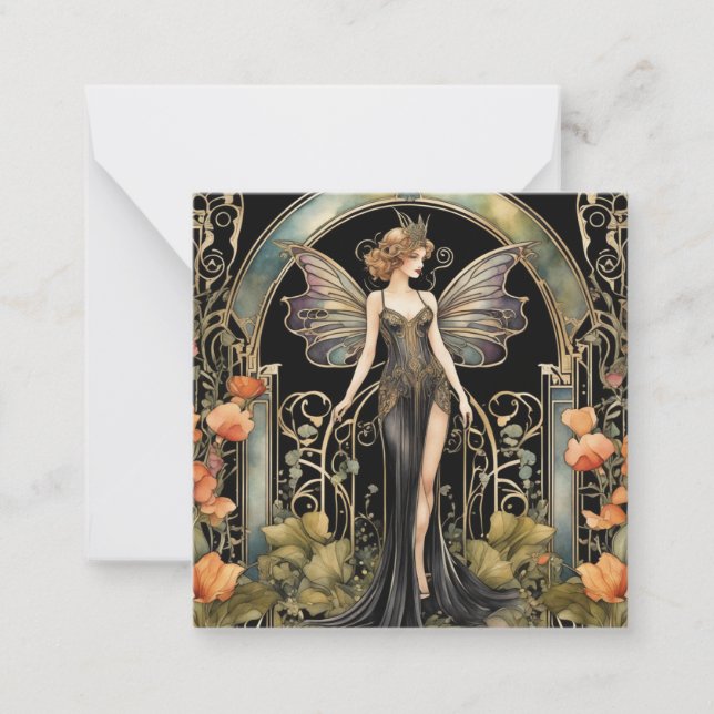 Art Deco Gothic Fairy Card (Front)
