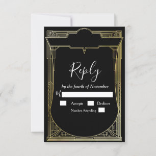 Art Deco Great Gatsby 1920s RSVP