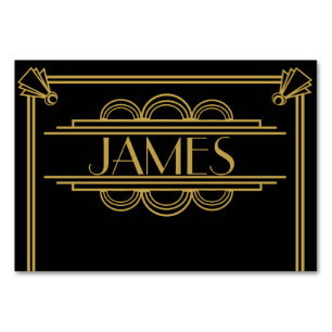 Art Deco Great Gatsby 1920's wedding place cards