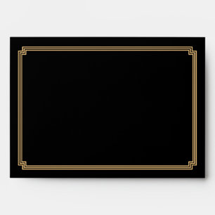Art Deco Great Gatsby Black A7 Wedding Envelopes