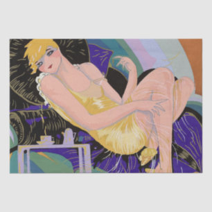 Art Deco Great Gatsby Flapper Art Artwork Tissue Paper