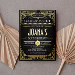 Art Deco Great Gatsby Party<br><div class="desc">Introducing this absolutely stunning Gatsby era birthday invitation. Presented in art deco style to reflect the design and energy of the decade. Whether you are a dashing bootlegger or a racy flapper, this breathtaking invitation will bring the glitz and the glamour to your celebration. Part of our eye catching new...</div>