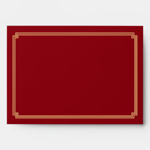 Art Deco Great Gatsby Red A7 Wedding Envelopes