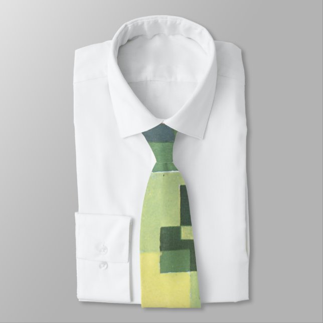 Art Deco Green Tie (Tied)
