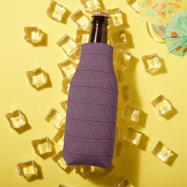Art Deco Grey Mazes Bottle Cooler (In Situ Summer)