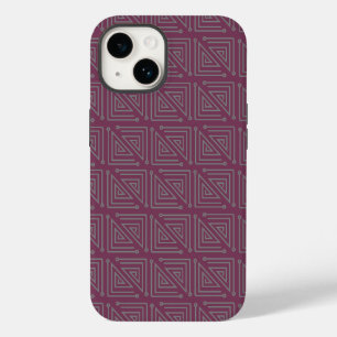Art Deco Grey Mazes Case-Mate iPhone 14 Case