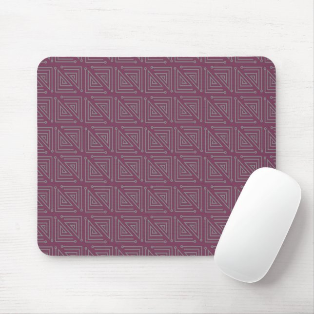 Art Deco Grey Mazes Mouse Pad (With Mouse)