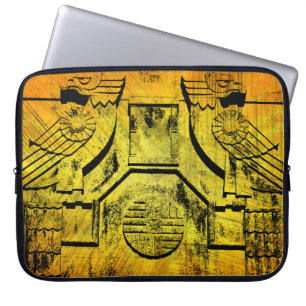 Art Deco Grunge Bald Eagles Laptop Computer Sleeve
