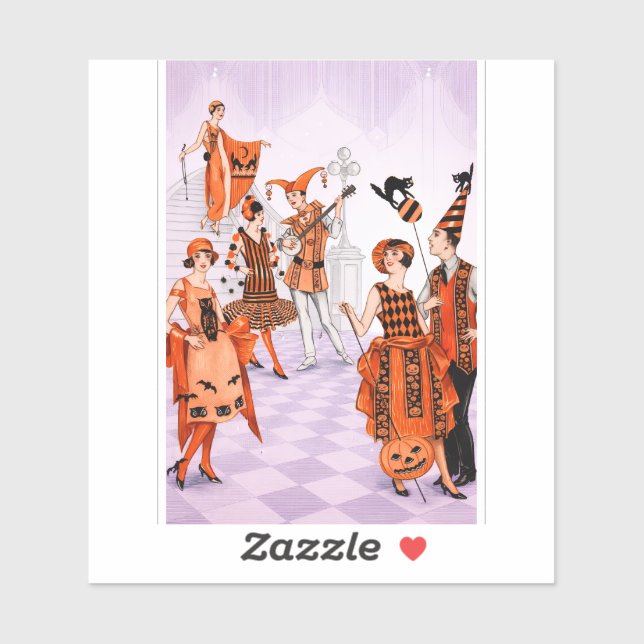 Art Deco Halloween Illustration – Vintage 1920s (Sheet)