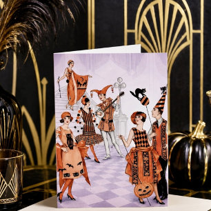 Art Deco Halloween Illustration – Vintage 1920s Card