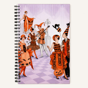 Art Deco Halloween Illustration – Vintage 1920s Notebook