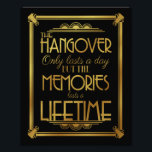 Art deco hangover party sign wedding sign, gold<br><div class="desc">wedding sign</div>