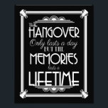 Art deco hangover party sign wedding sign, navy<br><div class="desc">wedding sign</div>