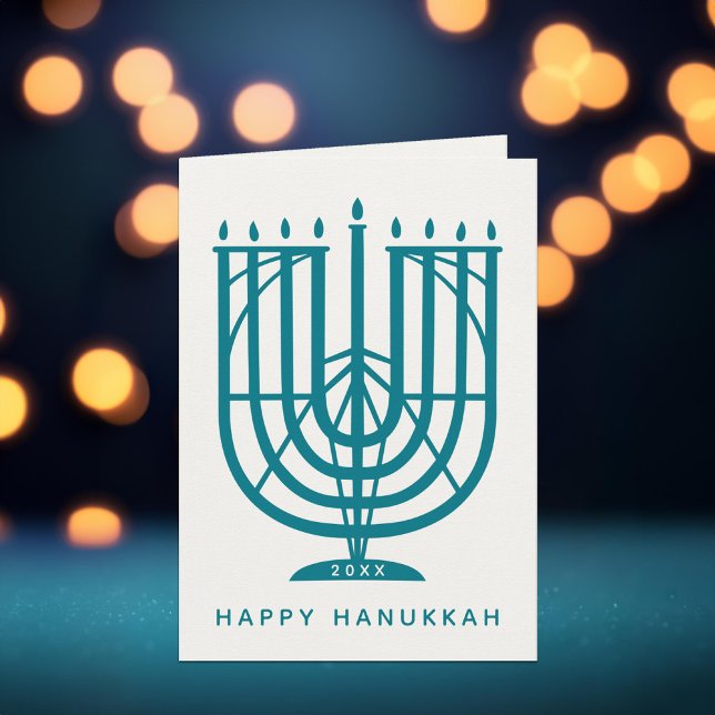 Art Deco Hanukkiah Menorah Happy Hanukkah Holiday (Creator Uploaded)