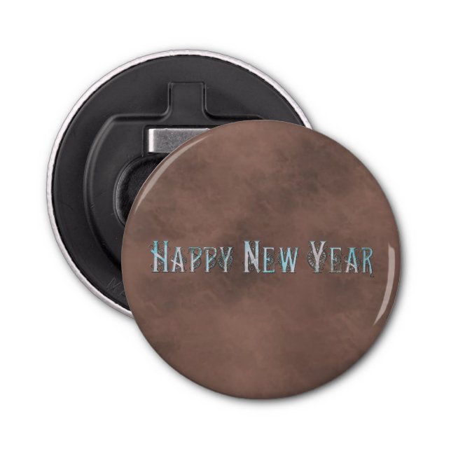 Art Deco Happy New Year Bottle Opener (Front)