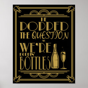 Art Deco "He Pop the Question" Print