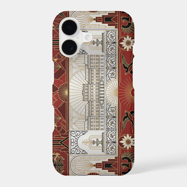 Art Deco Heritage Flag | Austria | iPhone Case (Back)