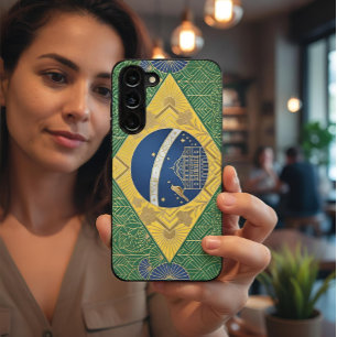 Art Deco Heritage Flag   Brazil 1920s Style Samsung Galaxy Case
