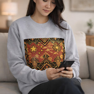 Art Deco Heritage Flag China Vintage Sweatshirt