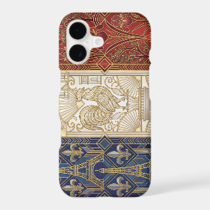 Art Deco Heritage Flag France iPhone Case