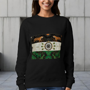 Art Deco Heritage Flag India 1920s Design Sweatshirt