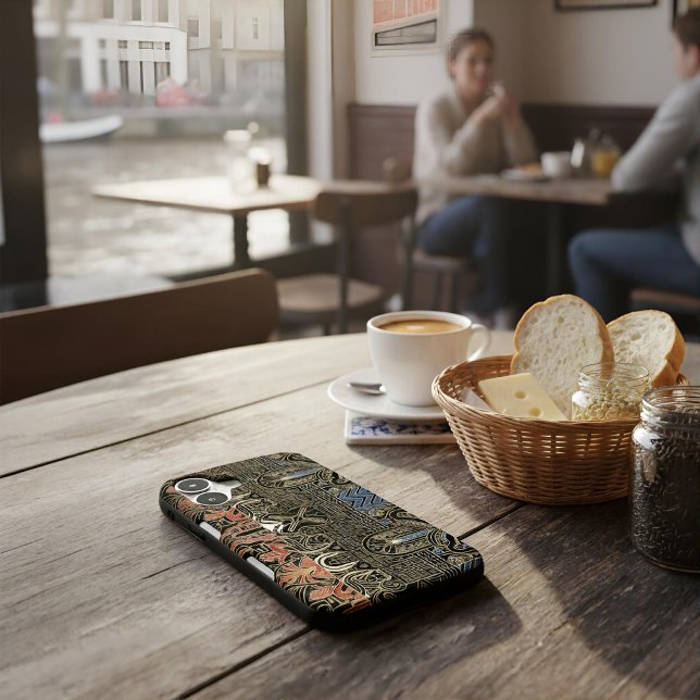 Art Deco Heritage Flag | Netherlands | iPhone Case (Lifestyle Shot)