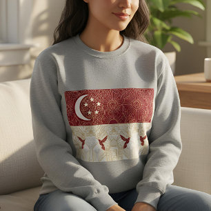 Art Deco Heritage Flag Singapore 1920s Design Sweatshirt