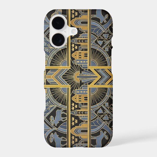 Art Deco Heritage Flag | Sweden | iPhone Case (Back)