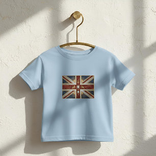 Art Deco Heritage Flag United Kingdom Vintage Toddler T-Shirt