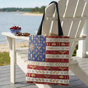 Art Deco Heritage Flag United States 1920s Flair Tote Bag