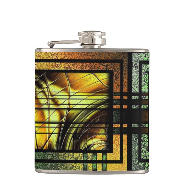Art Deco Hip Flask (Front)