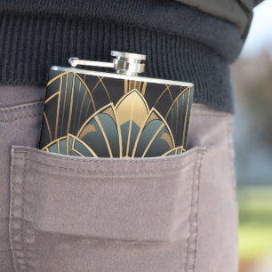 Art Deco Hip Flask