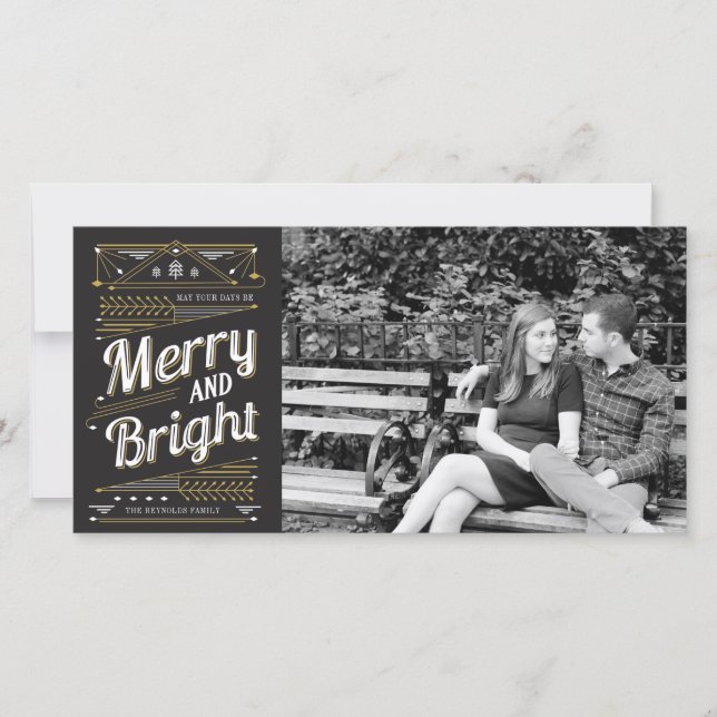 Art Deco Holiday Photo Card (Front)