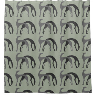 Art Deco Hounds Shower Curtain