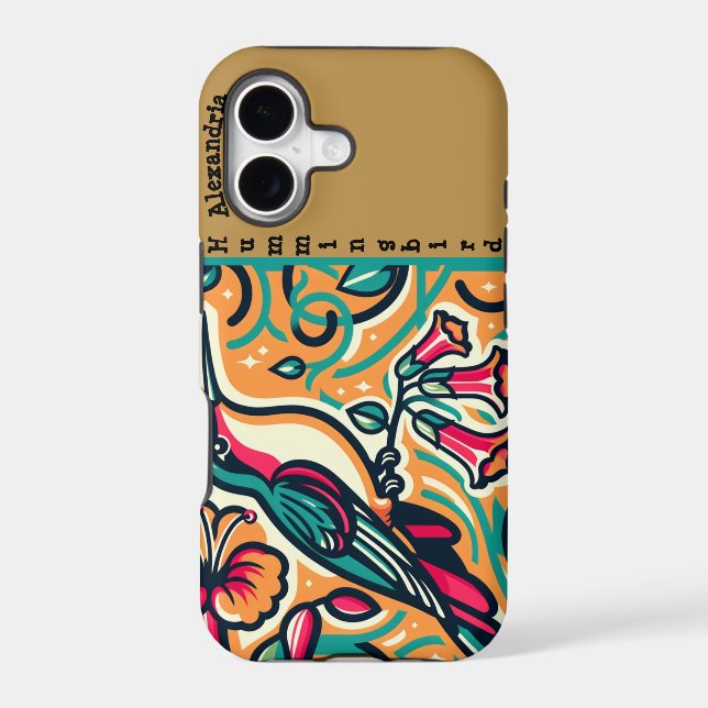 Art Deco Hummingbird Customisable  (Back)
