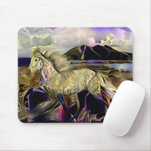 Art Deco Icelandic Horse Mouse Pad