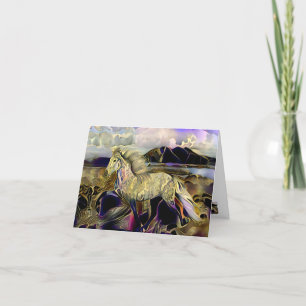 Art Deco Icelandic Horse Thank You Card