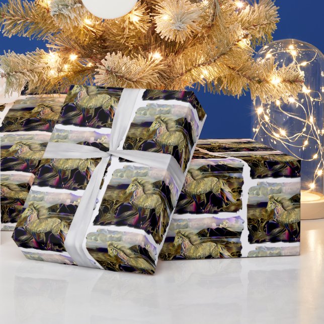 Art Deco Icelandic Horse Wrapping Paper (Holidays)