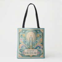 Art Deco Illuminated Candle Birthday