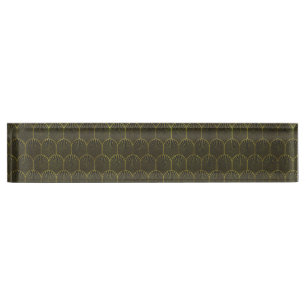 Art Deco In Gold And Black Nameplate