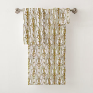 Art Deco In Gold Bath Towel Set