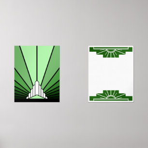 Art deco in green