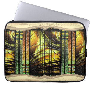 Art Deco In Green And Gold Laptop Sleeve