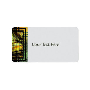 Art Deco In Green And Gold Return Address Label