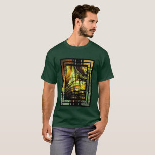 Art Deco In Green And Gold T-Shirt