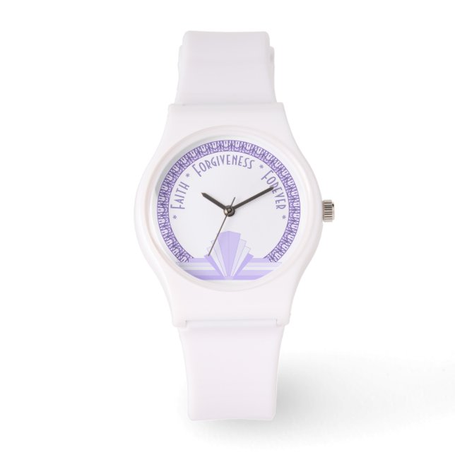 Art deco in lilac & purple watch (Front)